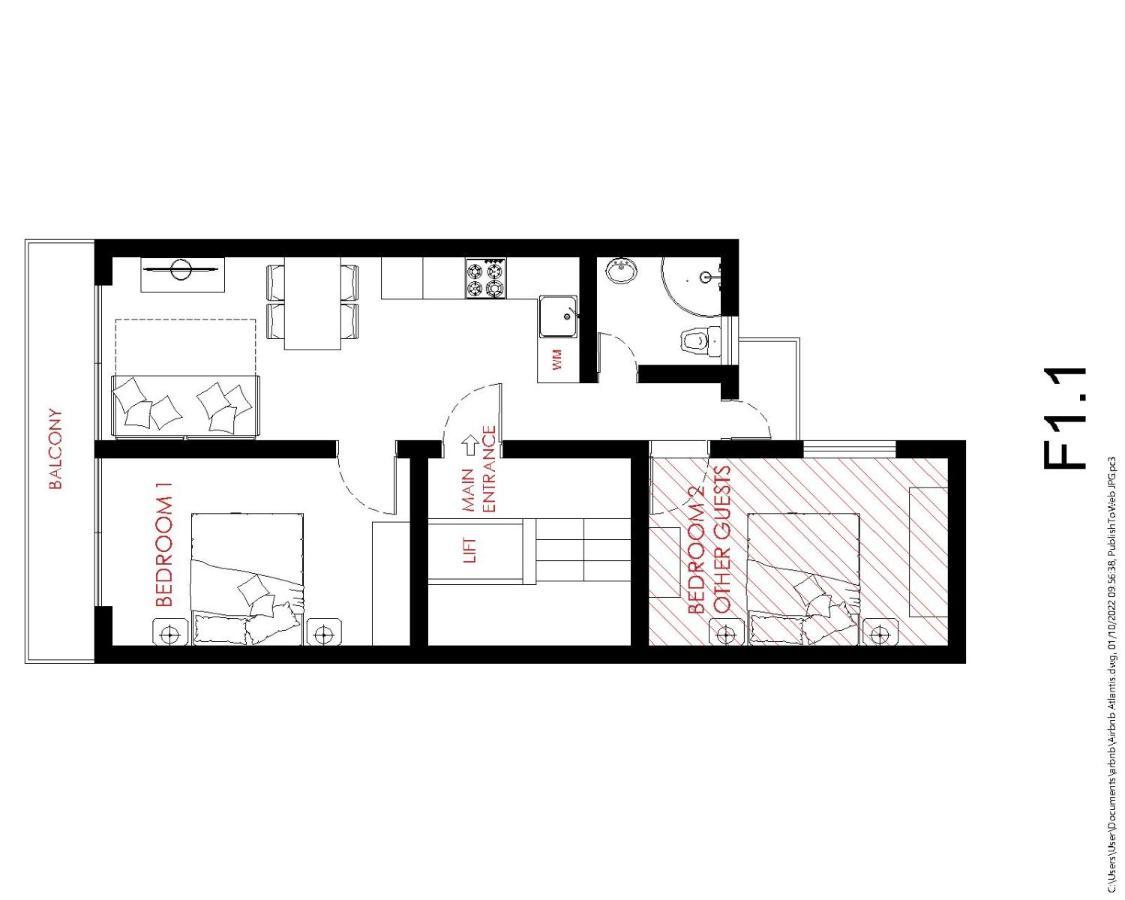 F1 1 Lovely Room, Bathroom And Living Shared Saint Julian's エクステリア 写真